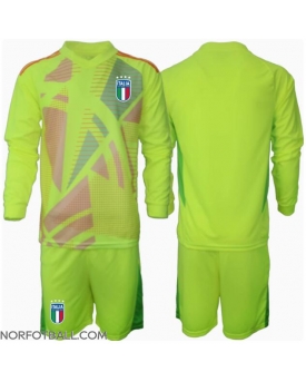 Billige Fotballdrakt Italia Keeper Replika Hjemmedraktsett Barn EM 2024 Langermet (med bukser)